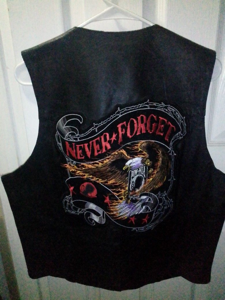 Leather Vest Size Large