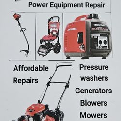 Lawn mower, trimmer, blower, pressure washer, generator
