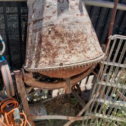 Cement Mixer And Gas Bottles