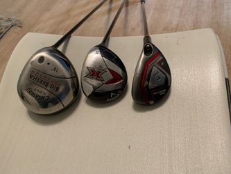 CALLAWAY DRIVER, FAIRWAY AND RESCUE GOLF CLUBS