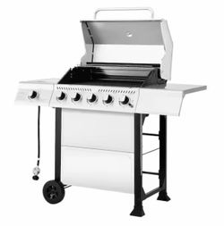 5-Burner BBQ Liquid Propane Gas Grill with Side Burner