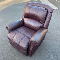 Leather Rocker Recliner Chair / Sillon De Piel Mecedor 