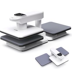 AKEYDIY 15x15 Heat Press, Dual Auto Heat Press Machine for T-Shirts 360° Swing Away Heat Press with Auto Press Release for Sublimation Pillows, Canvas