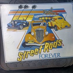 Hot Rod Metal Sign Nice Condition 