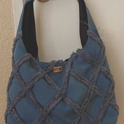 DENIM SHOULDER TOTE BAG NEW