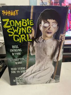Halloween Zombie Swing Girl Animatronic