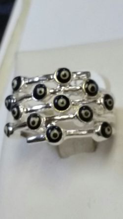 Evil eye Ring. .925