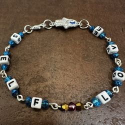 Handmade Czech Crystals Beaded Bracelet.