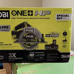 RYOBI HP brushless 7-1/4” Circular Saw kit w/ Edge Battery & Rapid Charger