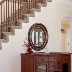 Wood Server With Mirror 