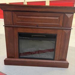 Electric Faux Fireplace Heater Console