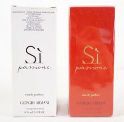 Giorgio Armani Si Passione Eau De Parfum Spray 3.4 oz. Women's Perfume Lot of 2