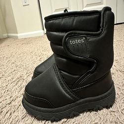 New!! Baby/Toddler Black Snow Boots Size 7c