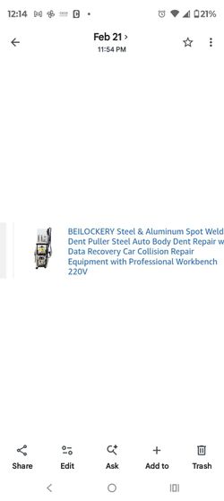 Beilockery steel & aluminum spot weld dent puller steel & Auto body dent repair car collision repair equipment w/ professional workbench 220v
