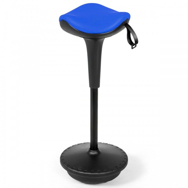 Adjustable Swivel Sitting Balance Wobble Stool Standing Desk Chair