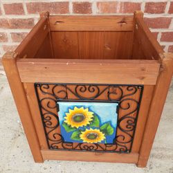 All Wood Raised Planter Box

