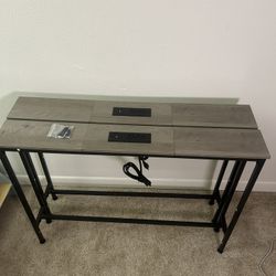 78.8 Inch Narrow Console Table with Outlet, Sofa Tables, Set Of 2