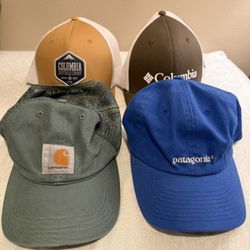 Gently Worn 4x Baseball Cap Hats PATAGONIA CARHARTT COLUMBIA