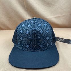 Brand New Chrome Hearts Black Trucker Cap