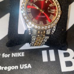 Iced Out 2 Tone Watch 