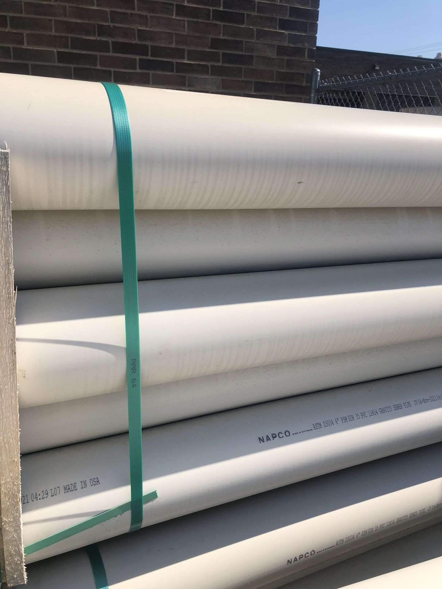 6” X 10’ Pvc Pipe Sdr 35 Each Pipe