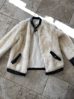 Coat teddy fur/fur vest