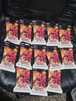 Yu-Gi-Oh! Blazing Dominion Sleeved Booster Packs! 13 Pack Lot! New Factory Sealed!