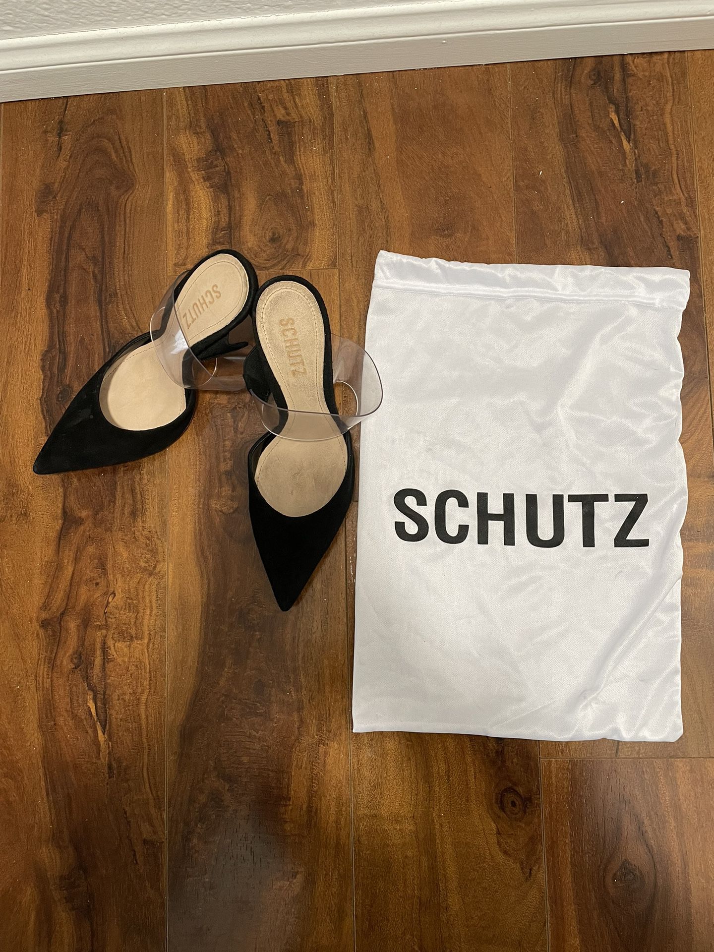 Schutz - Black heels With Clear Strap
