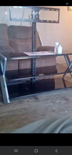 Glass tv stand