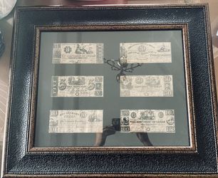 Republic Of Texas Dollars Antique Commemorative Frame