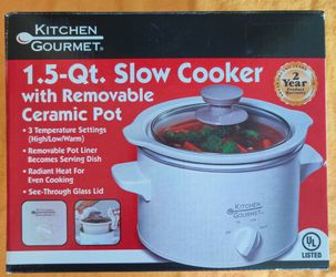 NEW Kitchen Gourmet 1.5-Qt Slow Cooker