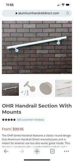 Handrail Section With Mounts