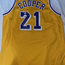 Michael Cooper Signed Jersey Inscribed "LA Lakers" (JSA)