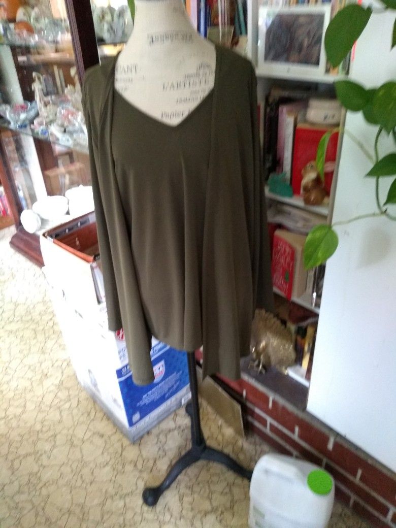 1 Piece Jacket And Shell Knit Sarah B 1x