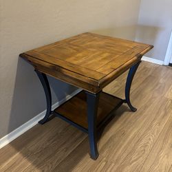 Solid Wood End Table / Side Table – Rustic Modern
