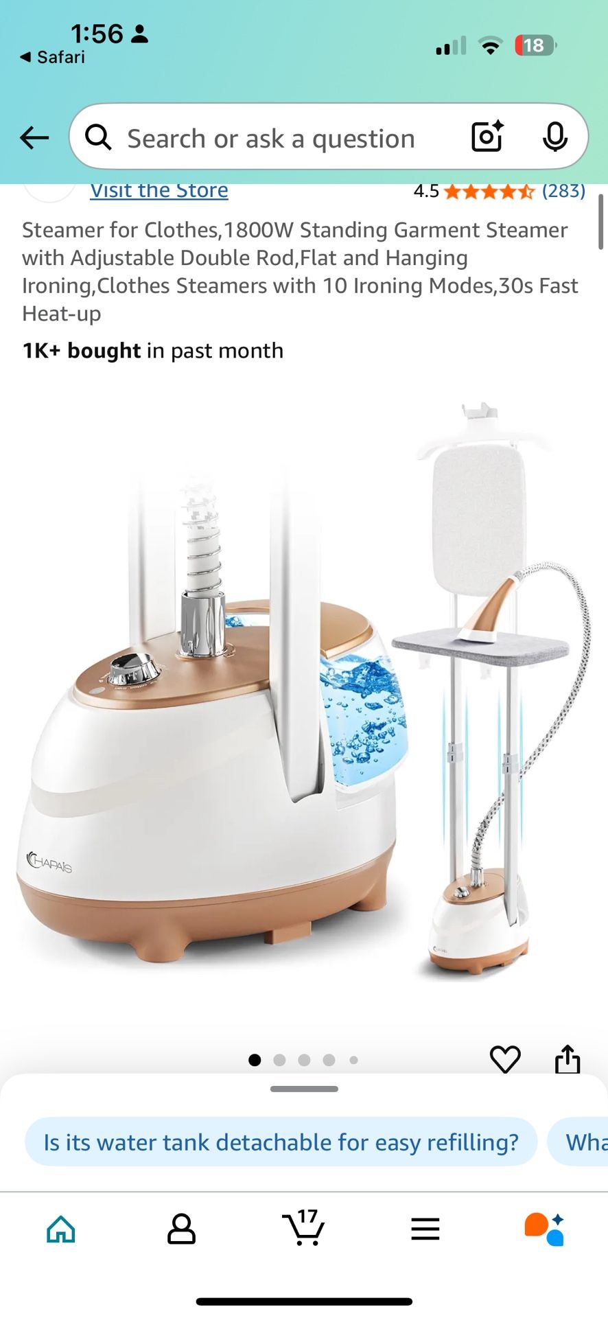 Steamer for clothes