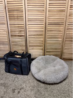 Pet Bed & Pet Carrier Bag