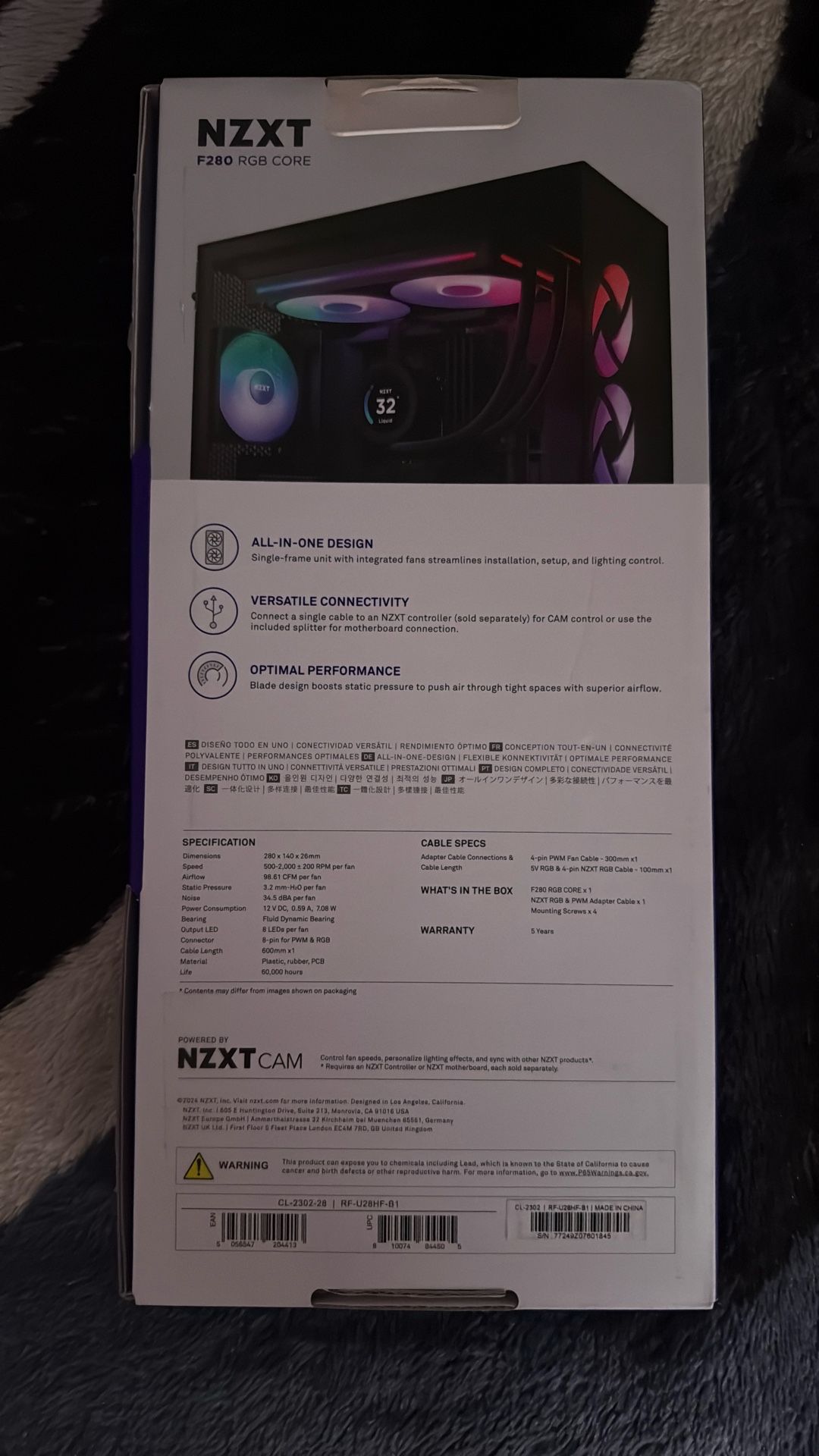 NZXT F280 RGB Core Fans