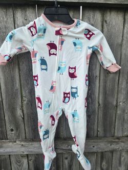 Carter's Baby Owl Print Footed Fleece Pajamas