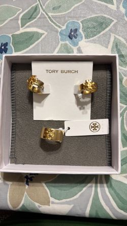 Set of ring and earrings TORY BURCH