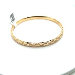 10kt Gold 2 Piece Bangel Satin Bracelet 6.20grams 6.5mm 164129 11