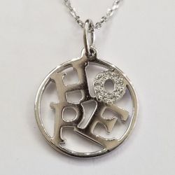 Sterling Silver Hope Pendant 