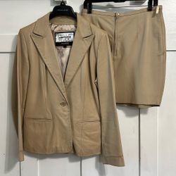 Wilson’s Leather Jacket And Skirt