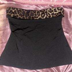 Shein Cheetah Tube Top Size Small