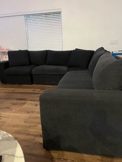 Black modular couch