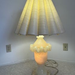 Vintage Antique Marble Lamp Large & Heavy