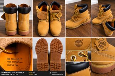 Timberland 6-Inch Premium Waterproof Boots – Men’s Size 10M – Wheat – Authentic