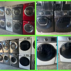 Front loading washer and dryer set