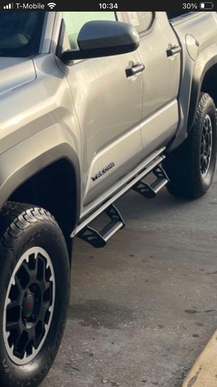 2025 2024 TOYOTA TACOMA MINT PREDATOR STEPS OEM ROCK SLIDER