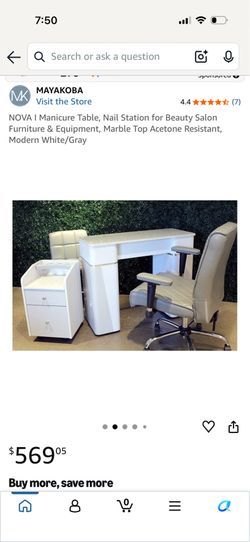 2 marble nail tables for nail salon
